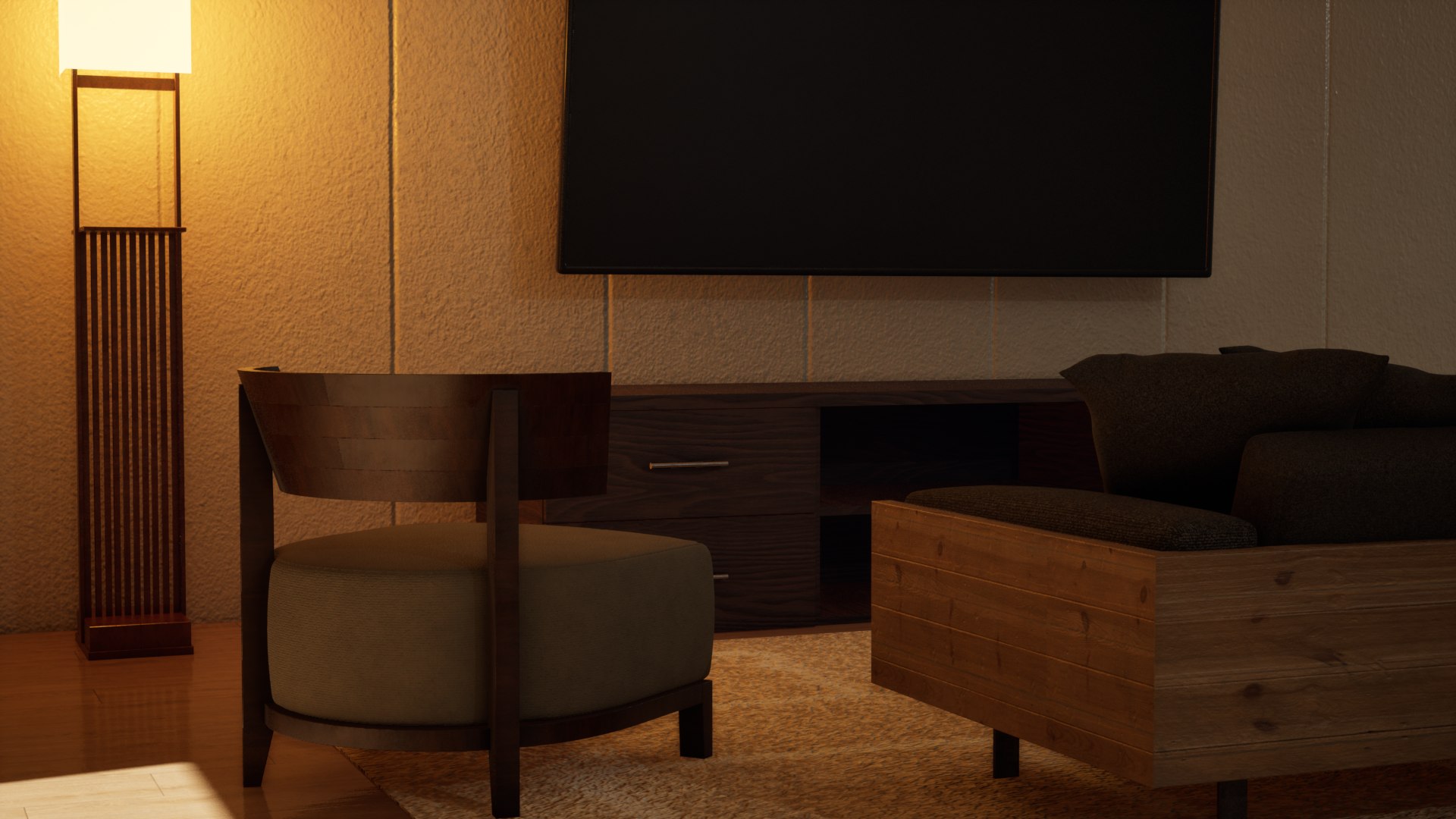 Living area opening onto the landscape